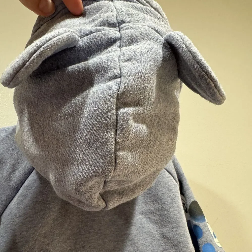 GAP Disney Mickey Mouse Hoodie Zip-Up Sweatshirt Jacket Blue Kids Toddler sz 5